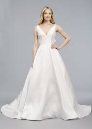 Raquel Blue Willow Bride Spring 2018 Wedding Gown Of Mikado With V Neckline Aline Skirt Anne Barge Wedding Dresses Wedding Dresses A Line Wedding Dress