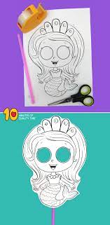 The paper you use has a big impact on your coloring pages. Printable Mermaid Mask 10 Minutes Of Quality Time