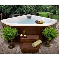 Lifesmart Plug N Play 300 Series 3 Person Corner Spa Hay Jewel Step 3599 99 Hot Tub Outdoor Backyard Patio Outdoor