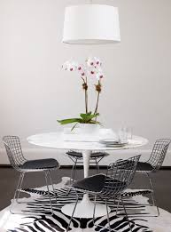 Bertoia Chairs Contemporary Dining Room Ferreira Design Saarinen Dining Table Dining Room Inspiration Dining Table Design