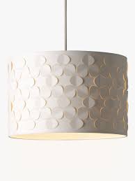 John Lewis Partners Clara Cutwork Drum Shade White In 2021 Drum Shade White Lamp Shade Modern Lamp Shades