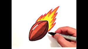 Let's learn how to draw football ground please remember my channel name is #yokidz not yokids or yo kids thanks. How To Draw A Football With Flames Youtube