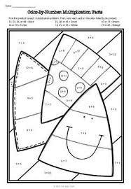 Fall Math Coloring Multiplication Facts Activity Fall Math Halloween Math Worksheets Halloween Math Activities