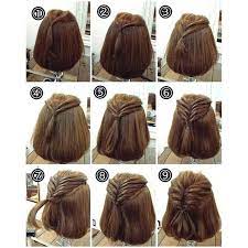 Birbirinden Farkli Orgu Modeli Teknigi Gectigimiz Yil Cok Populer Oldu Birbirinden Cok Farkli Gecti Semi Short Hair Short Hair Styles Short Hair Updo