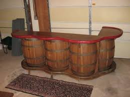 Pin By Shana Scarberry On Basement Ideas Wine Barrel Bar Barrel Bar Wine Barrel Furniture