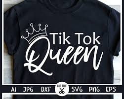 Tik Tok Queen Svg Tiktok Queen Svg Tik Tok Svg Both Black Etsy In 2020 Logo Sticker Svg Tik Tok