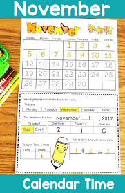 November Calendar Activities Thanksgiving Calendar Journal Calendar Activities Calendar Activities Kindergarten Calendar Activities Teacher Created Resources