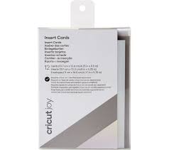 These come with 10 cards, 10 inserts and 10 envelopes (or some sets have 12 of each). 2008043 Cricut Joy Insert Cards Silver Holographic Grey Currys Business