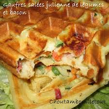 Gaufres Salees Julienne De Legumes Et Bacon Choutambouilletout Gaufres Salees Gaufres Recettes De Cuisine