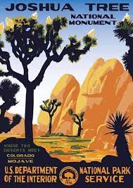 3x4 Inch Vintage Art Joshua Tree Bumper Sticker National Park Hike Ca Desert In 2021 National Park Posters Joshua Tree National Park National Parks