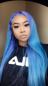 Black And Blue Lace Front Wig Blue Lace Wig Human Hair Hair Styles Wig Hairstyles Long Hair Styles