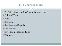 To Kill A Mockingbird Flip Chart Ppt Download