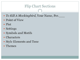 to kill a mockingbird flip chart ppt download