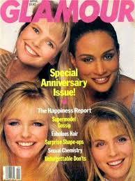 April 1989 Clockwise from top: Christie Brinkley, Beverly Johnson, Kim  Alexis & Cheryl Tiegs.