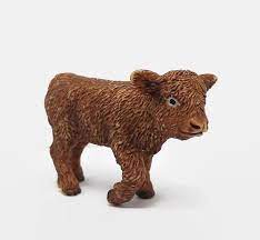 Schleich Scottish Highland Cow Calf Toy Farm Animal Pretend Play Model Figure Cow Calf Scottish Highland Cow Highland Cow