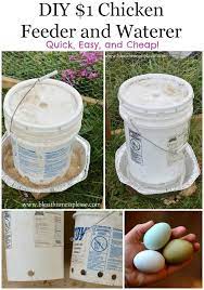 Now i know this is nothing particularly revolutionary, but given that the equivalent commercial product can cost anything up to £40, i. Diy Chicken Feeder From 5 Gallon Bucket Cheap Diy Chicken Feeder Chicken Waterer Chicken Waterer Diy Chicken Feeder Diy