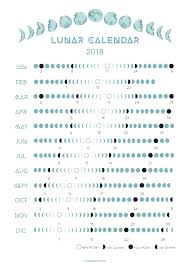 2018 lunar calendar on etsy moon calendar lunar calendar