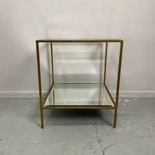 Luxe Gold Mirrored Side Table With