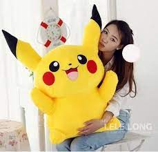 Pokemon Plush Toys Large Anime Yellow Pikachu Doll Birthday Gift Free Shipping 40cm Free Shipping Worldwide Pikachu Pokemon Plush Pikachu Pillow
