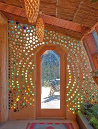 Hinterhof Diy Projekte Glasflaschen Casa De Botellas Pared De Botella