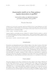 Pdf Natalie Venclova Zoomorphic Motifs On La Tene Pottery Regular Decoration Or Graffiti Archeologicke Rozhledy 70 2018 91 109 Natalie Venclova Academia Edu