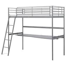 Svarta Estructura Cama Alta Escritorio Gris Plata Ikea Loft Bed Frame Loft Bed Bed Frame