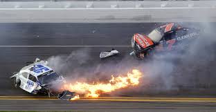 I described the most common injuries in nascar, how to prevent them, what causes them, and how they are usually gotten in the sport. Video Nascar Crash Fan Gets Car Accident On Tape Before Daytona 500 Hollywood Life