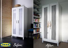Ikea is very popular for their top notch products including their wardrobe range. Diy Upcycling An Ikea Wardrobe With Fabric Oh Hi Diy