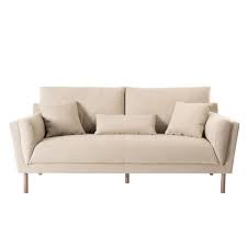 Canapé convertible 3 places design scandinave dossier inclinable 3 positions pieds bois tissu lin bleu 186x84x85cm bleu. Blanche Canape 3 Place Paris Pieds Metal Achat Vente Canape Sofa Divan Soldes Sur Cdiscount Des Le 20 Janvier Cdiscount