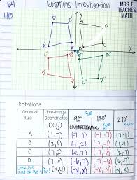 Reflections And Rotations Inb Pages Teaching Geometry Reflection Math Geometry Lessons