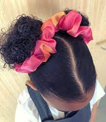 Today S Hairstyle Featuring Curly Puds Scrunchies Our Summer Scrunchie Collection Will Be Availa Kids Hairstyles Natural Hair Styles Kids Hairstyles Girls
