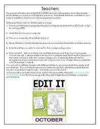 Write down every other letter in the code after s. Editable Color By Code Letters Halloween Differentiated Kindergarten