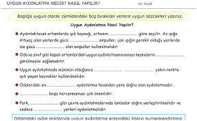 Evinizdeki aydınlatma ürünlerini yenileyerek yepyeni bir atmosfer yaratabilirsiniz. 4 Sinif Uygun Aydinlatma Fen Bilimleri Odevleri Morpa Kampus