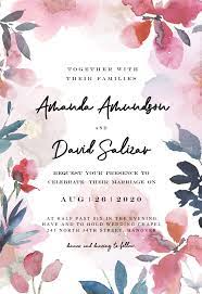 Transparent Flowers Wedding Invitation Template Greetings Island Wedding Invitation Templates Flower Wedding Invitation Free Wedding Invitation Templates