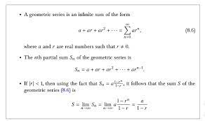A series is the sum of the terms of a sequence. A Geometric Series Is An Infinite Sum Of The Form A Chegg Com