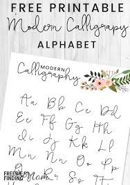 Free Printable Modern Calligraphy Alphabet Modern Calligraphy Alphabet Calligraphy For Beginners Calligraphy Alphabet