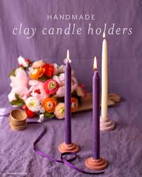 This wood diy candle holder shares the idea of using a split log for a better purpose than burning it in fireplace. How To Make Clay Candlestick Holders Lia Griffith