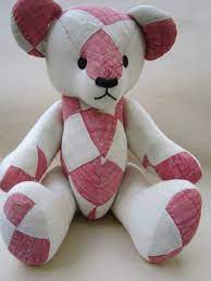 Handmade Old Patchwork Quilt Teddy Bear Bear Quilts Teddy Bear Sewing Pattern Quilted Toys
