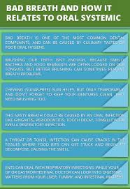 Bad Breath And How It Relates To Oral Systemic Diseases Bad Breath Dental Oral