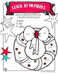 Free christmas lights coloring activity that provides practice with color words. Free Printable Christmas Math Worksheets Pre K 1st Grade 2nd Grade Woo Jr Kids Activities