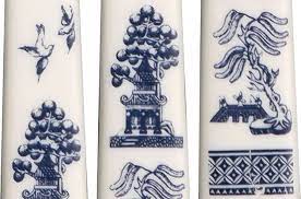 Antique blue willow transferware plate by improved stone ware persian rose wb f. Closeup Of The Pattern On The Blue Willow Melamine Handles Blue Willow Silverware My Design42 Blue Willow Willow Pattern Silverware