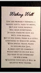 Wishing Well Poem Wishing Well Poems Wedding Gift Money Wishing Well Wedding