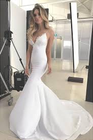 Lace wedding dresses fishtail are simple white gowns, but they have evolved in ways unimaginable over the centuries. Elegant Lace V Neck Backless Mermaid Wedding Dresses With Appliques Simidress