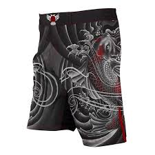 raven fightwear mens irezumi 2 0 shorts mma black