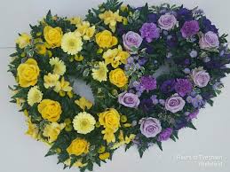 04 double heart 07 loose solid heart | roses, carnations 23 contemporary heart mixed colours_funeral_florist Double Funeral Heart Loose Buy Online Or Call 01386 45979