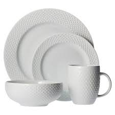 Black And White Checkered Dinnerware Sets 16pc Beaded Rim Dinnerware Set White Threshold White Dinnerware Set Farmhouse Dinnerware Dinnerware Set