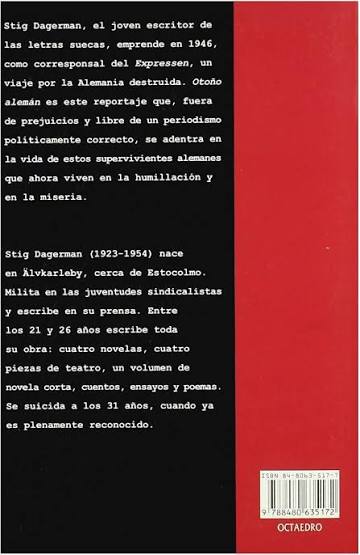 Oto&ntilde;o alem&aacute;n (L&iacute;mites) : Dagerman, Stig, Sirera, Joaquim, Caba, Jos&eacute; M&ordf;.: Amazon.es: Libros