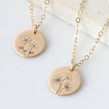 Birth Month Flower Necklace Etsy Birth Flower Necklace Mom Necklace Birth Month Necklace Etsy In 2020 Mom Necklace Bow Pendants Flower Necklace