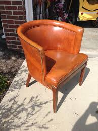 Check spelling or type a new query. Before Barrel Back Chair In Smelly Orange Pleather Chair Tub Chair Accent Chairs