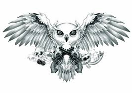 Black And White Owl Chest Tattoo Owl Tattoo Designs Owl Tattoo Design Lower Back Tattoos Owl Tattoo